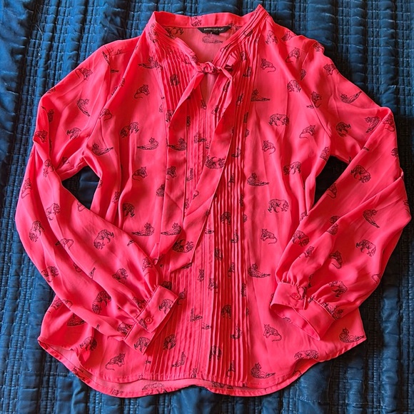 NWOT Tiger print blouse - Picture 2 of 2